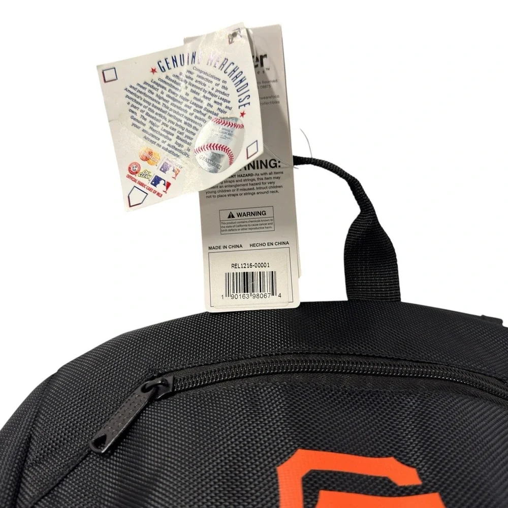 San Francisco Giants MLB Backpack Laptop sleeves water bottle pockets Zipper Bag